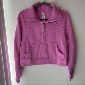 Lululemon Scuba Oversized Funnel Neck Half Zip Pink Size Extra Small/Small